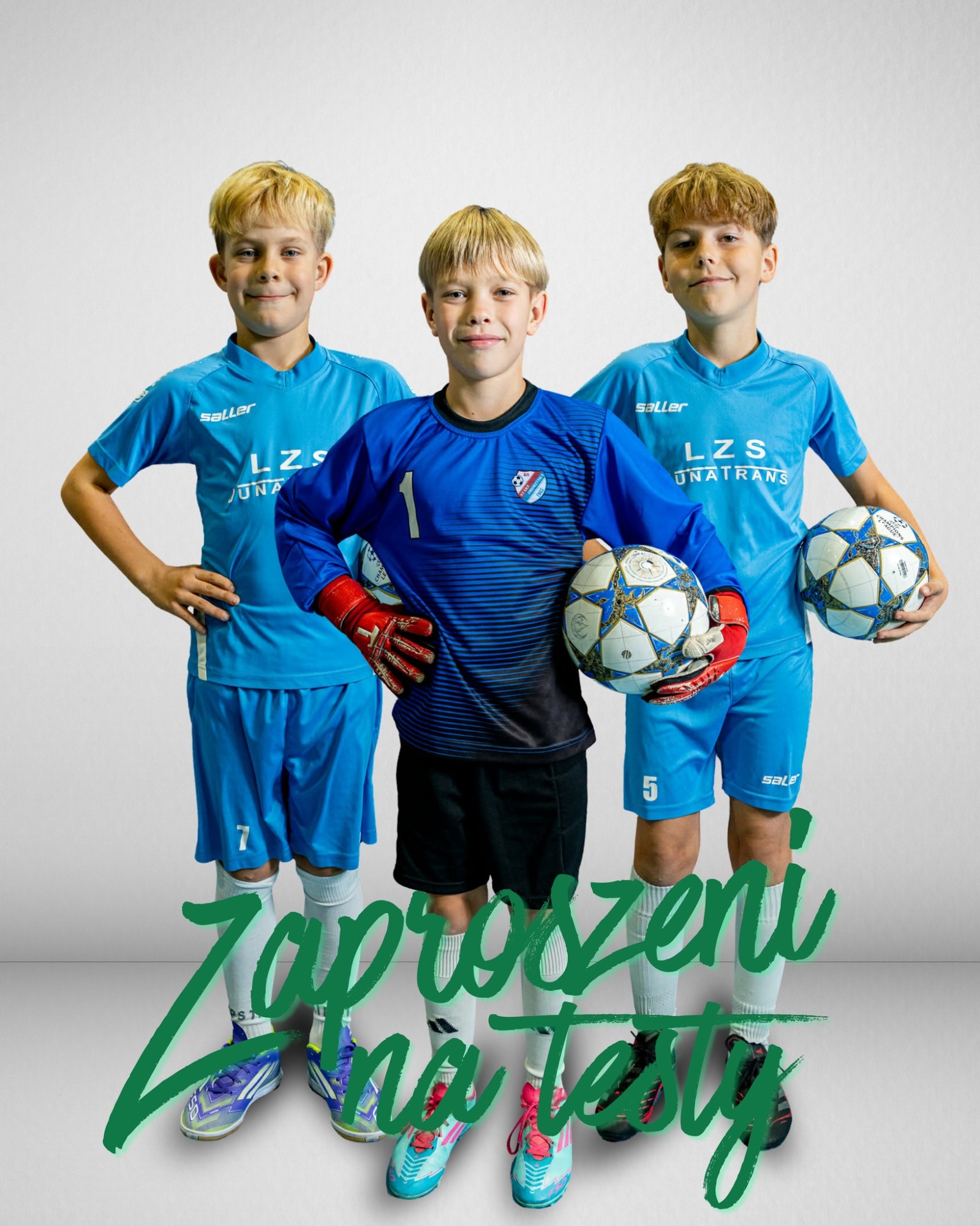 Jakub, Natan i Natan z zaproszeniem do Warty Poznań