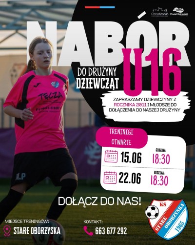 NABÓR DO DRUŻYNY U16 DZIEWCZĄT